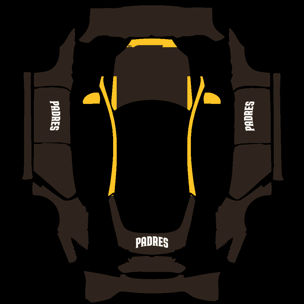 San Diego Padres Paint Shop wrap