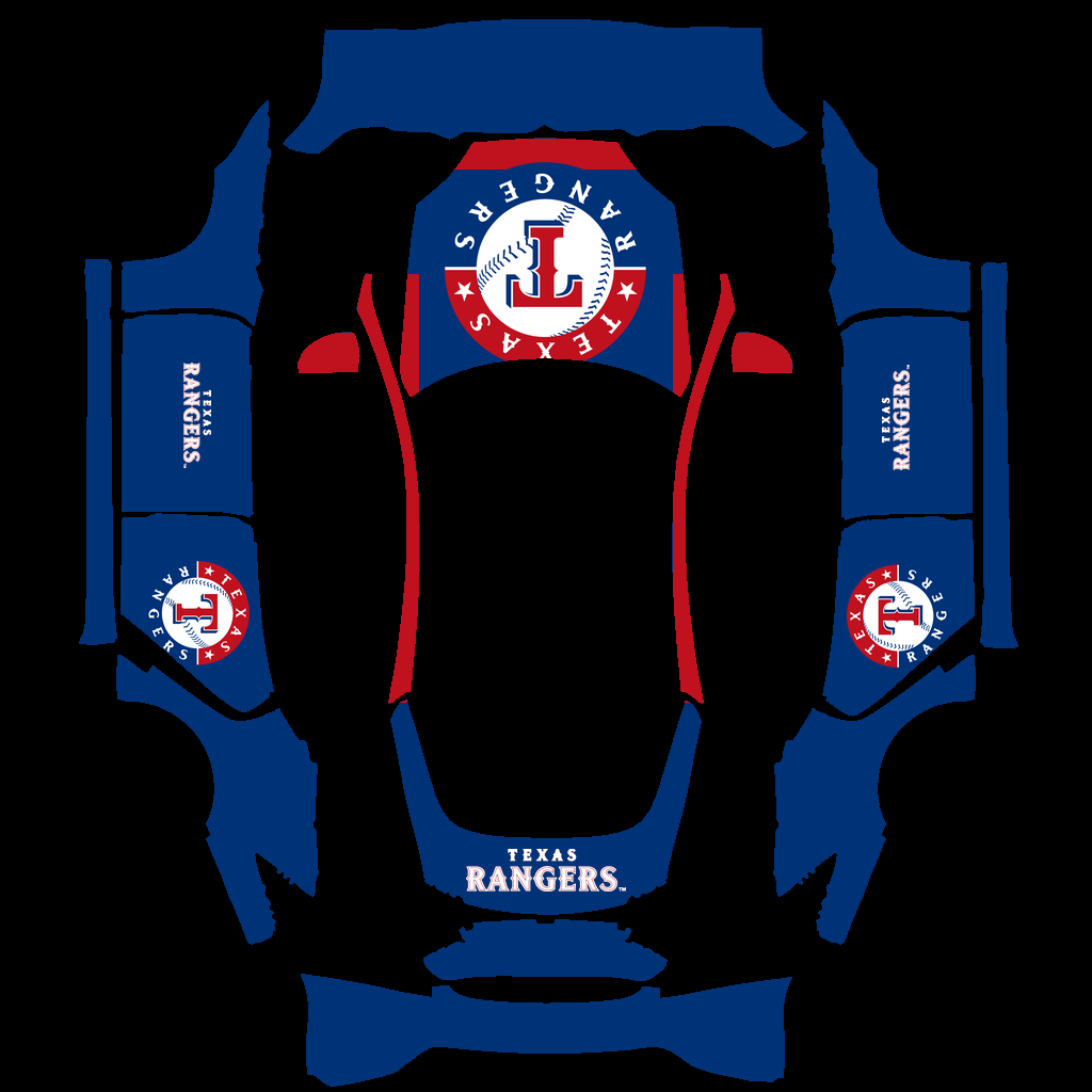 Texas Rangers Paint Shop wrap