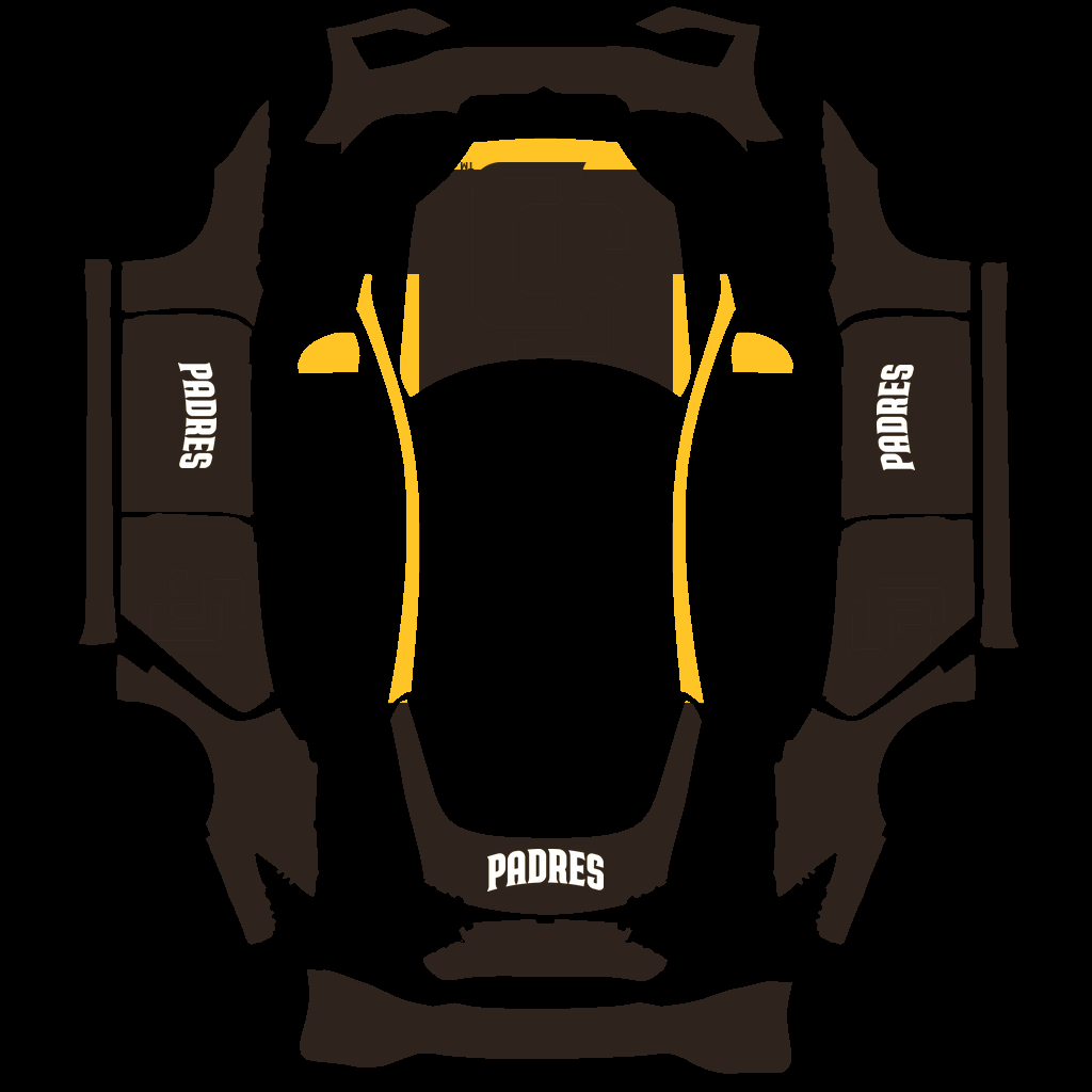 San Diego Padres Paint Shop wrap