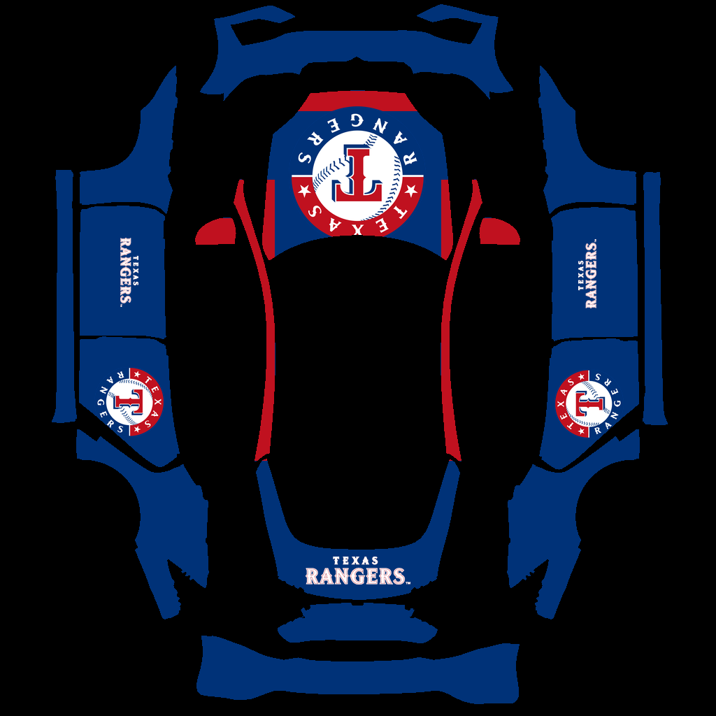 Texas Rangers Paint Shop wrap