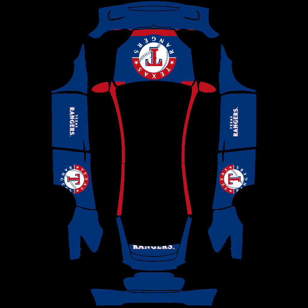 Texas Rangers Paint Shop wrap