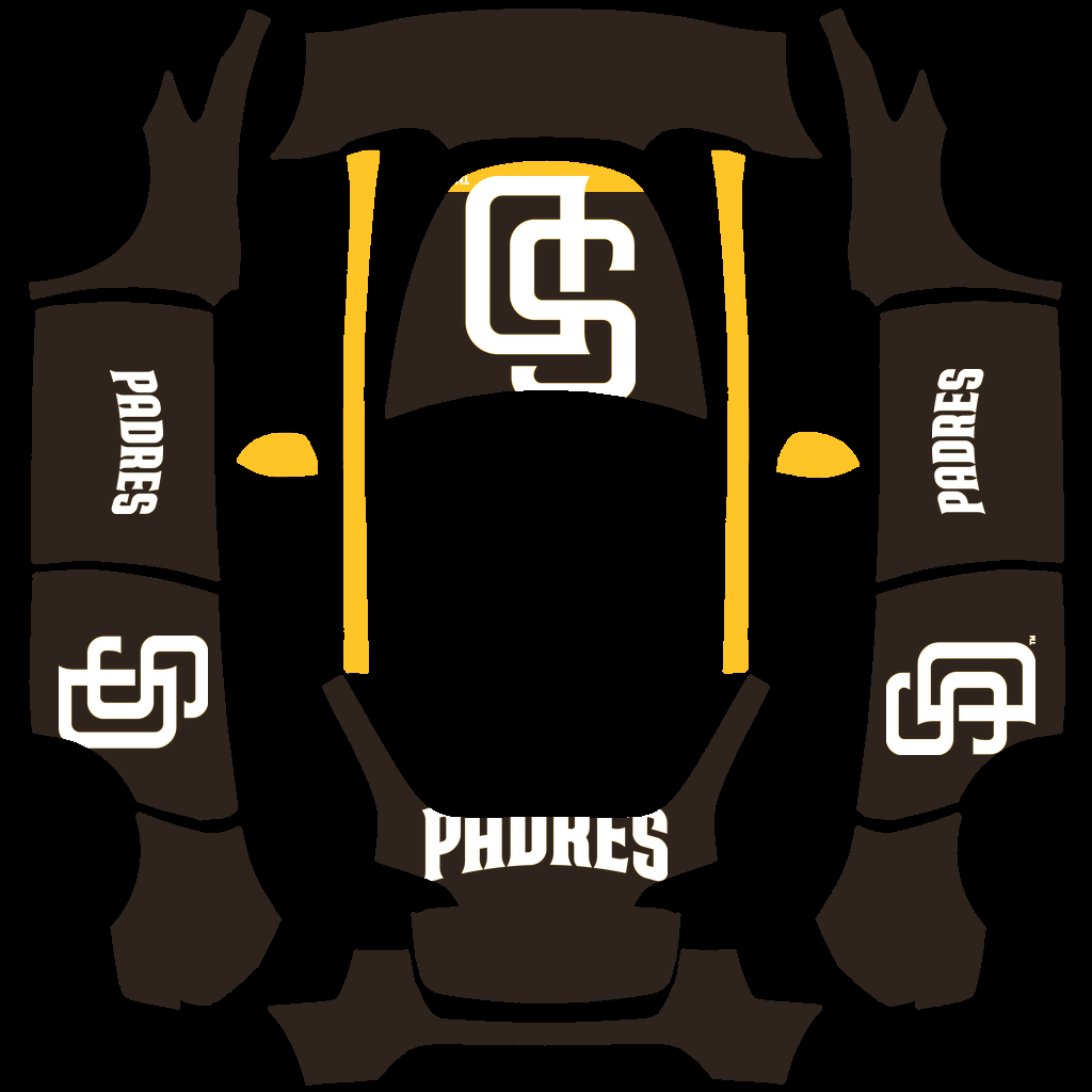 San Diego Padres Paint Shop wrap