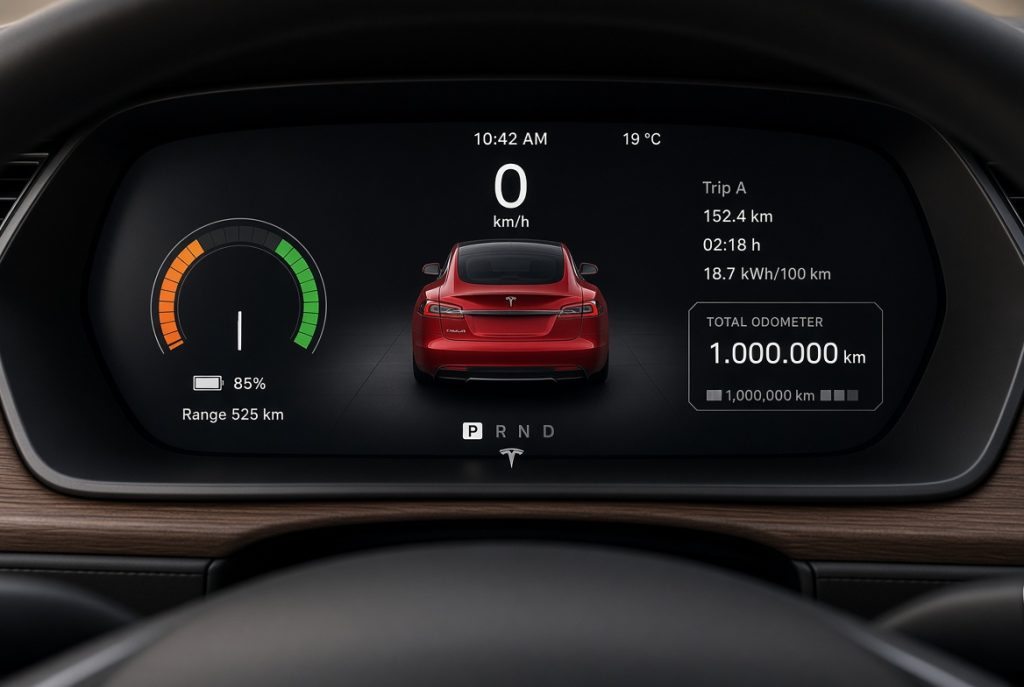 model s odometer