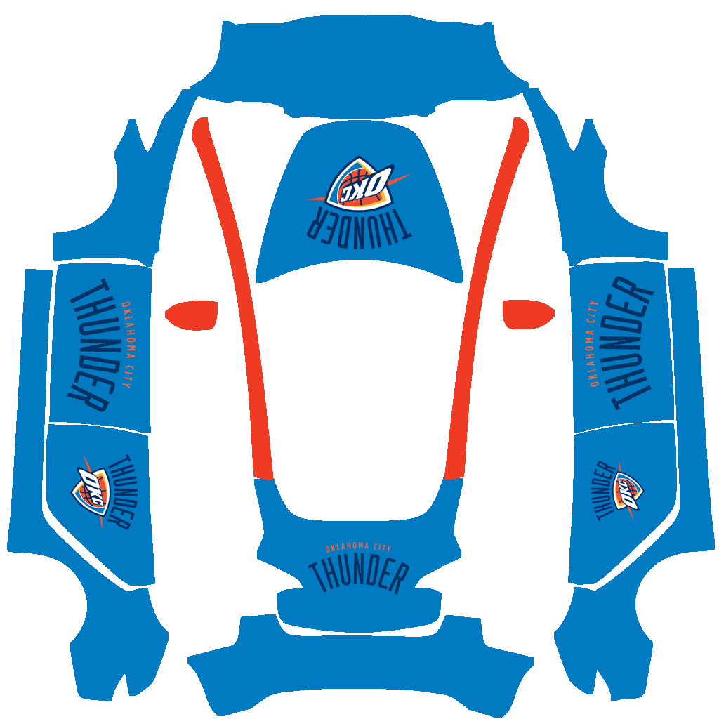 Oklahoma City Thunder Paint Shop wrap