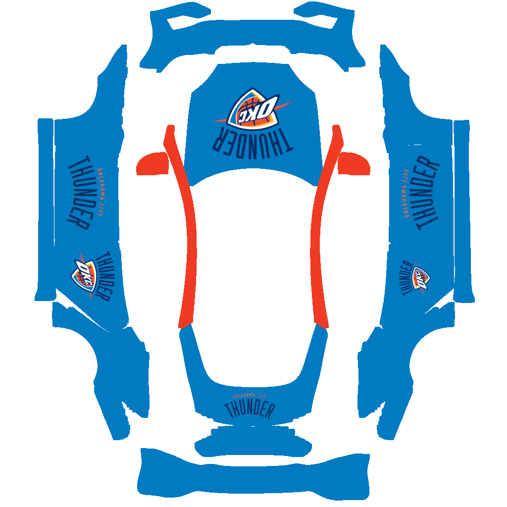 Oklahoma City Thunder Paint Shop wrap