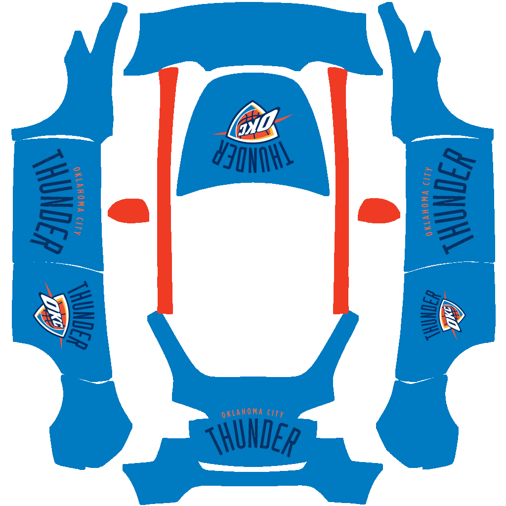 Oklahoma City Thunder Paint Shop wrap