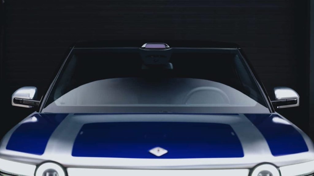 Rivian R2 roof-mounted LiDAR sensor