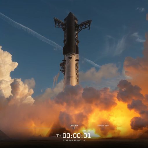 starship flight 14 lift off