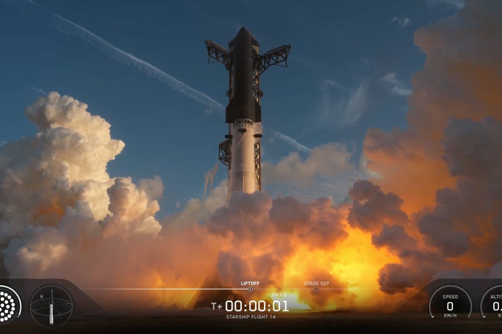 starship flight 14 lift off