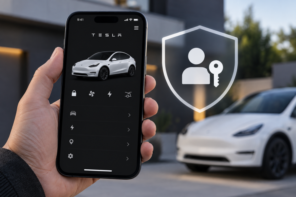 tesla mobile app passkey support