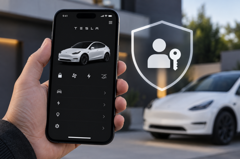 tesla mobile app passkey support
