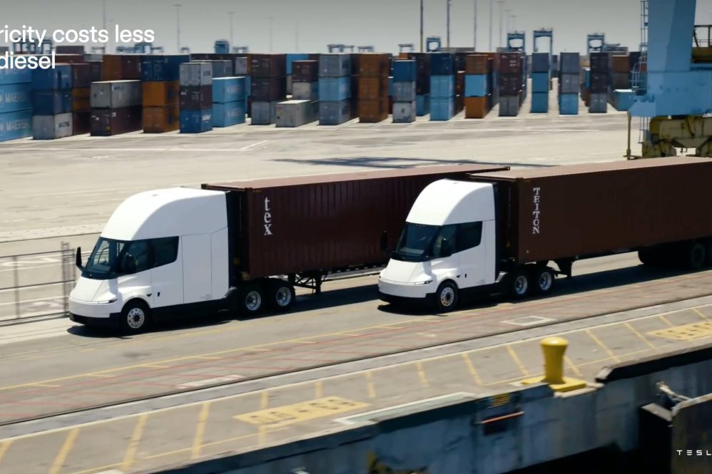 tesla semi electricity costs less diesel