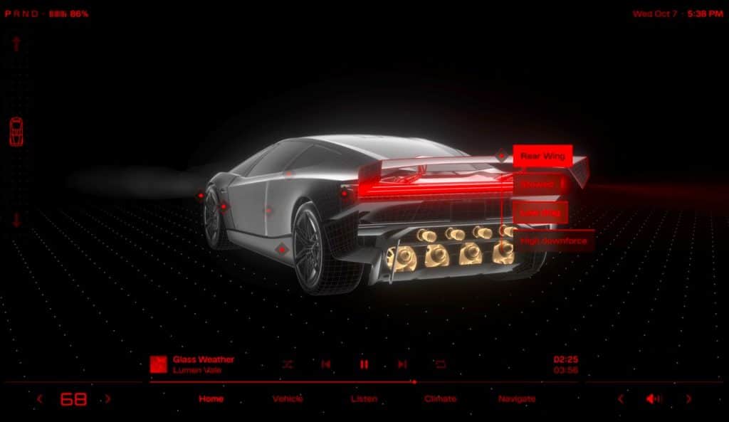 New Tesla Roadster Interface source Tesla on X