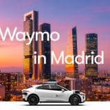 Waymo in Madrid skyline
