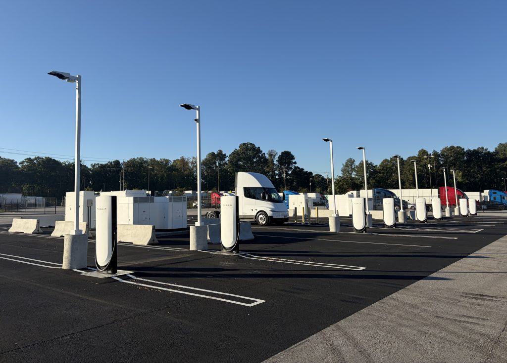 Tesla Megacharger site for Semi in Atlanta, Georgia
