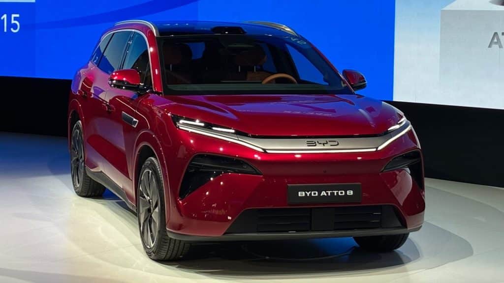 BYD Atto 8 at the Paris Motor Show