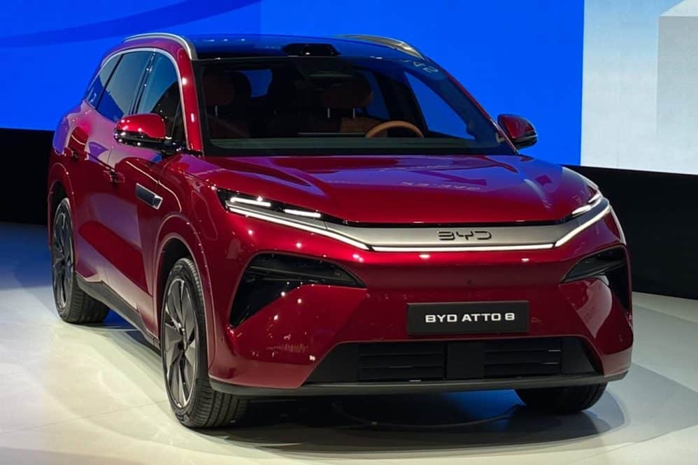 BYD Atto 8 at the Paris Motor Show