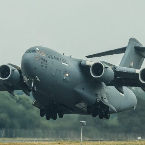 U.S. Air Force C-17A Globemaster III taking off