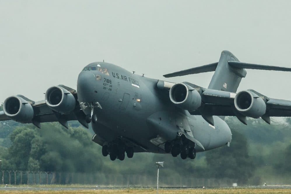 U.S. Air Force C-17A Globemaster III taking off