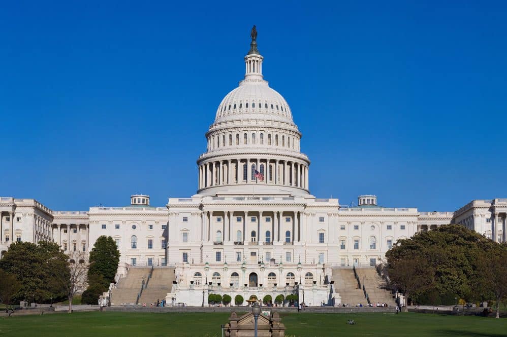 The US Capitol in Washington, where H.R. 10881 would double the federal EV tax credit