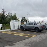Tesla Supercharger in Kingston, Ontario with new payment terminal