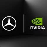 mercedes benz and nvidia logos for parternership