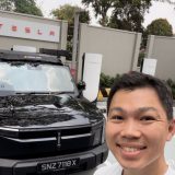 Jaecoo 6 EV parked at the Tesla Supercharger at Dunearn Village in Singapore