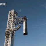 render of spacex attempting catch of starship