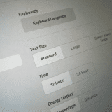 tesla font size settings on the in-car display with mocked up new setting