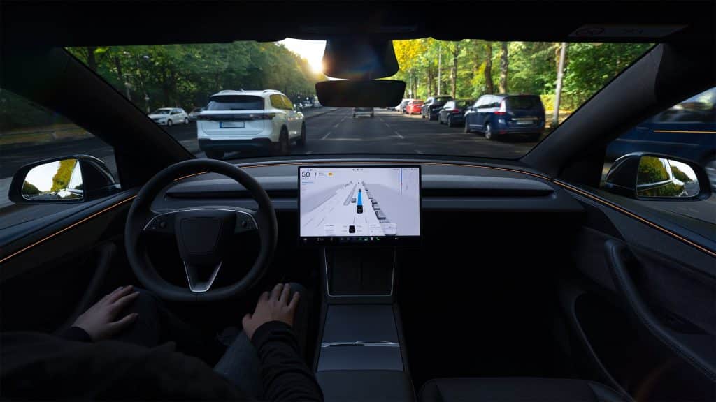 tesla on full self-driving in slovakia