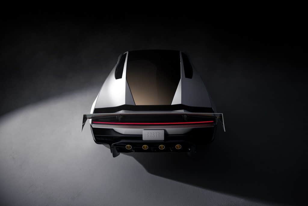 tesla roadster rear with wing extended