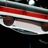 tesla roadster upside down from thurster system