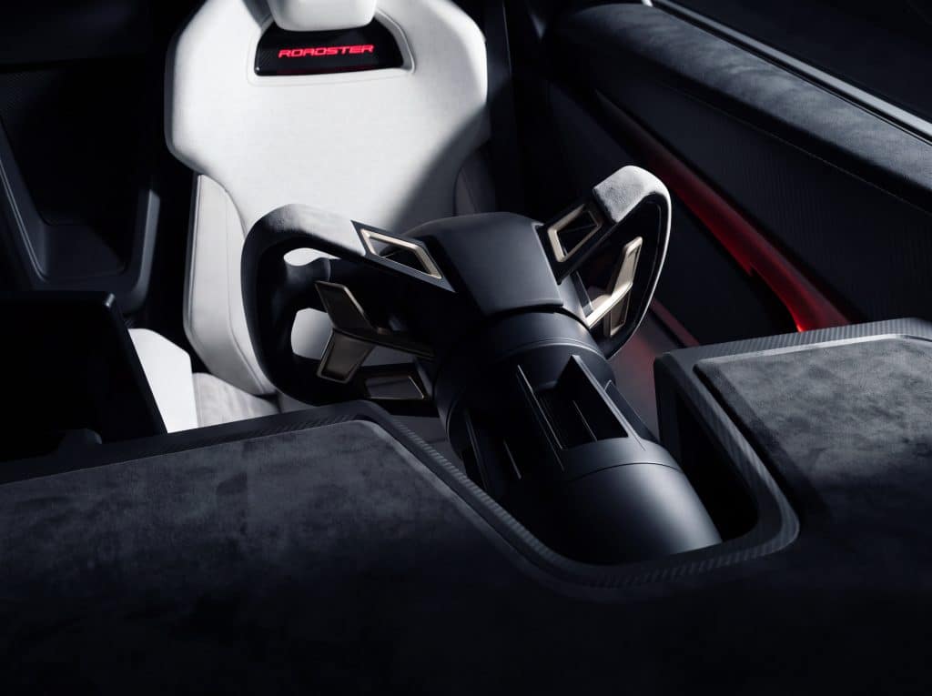 tesla roadster yoke from behind